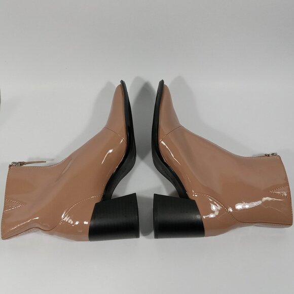 OPEN EDIT 'Chloe' Front Zip Carmel Color Tan Beige Boots Womens Size 7.5M - Picture 9 of 15